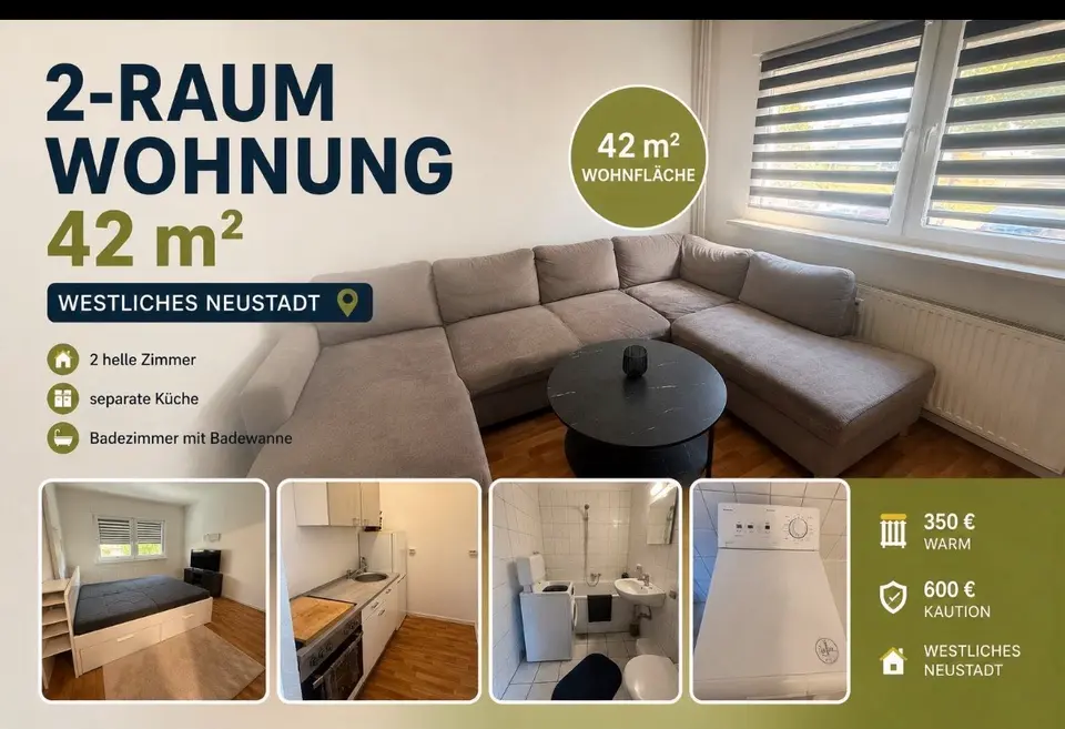 2 Zimmer Wohnung mit 42 m² in Halle (Saale) – Bild 1
