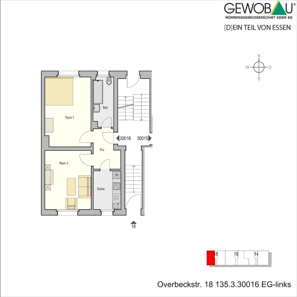 2 Zimmer Wohnung mit 44 m² in Essen – Bild 4