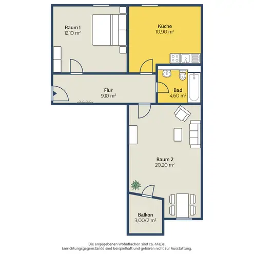 2 Zimmer Wohnung mit 65 m² in Leipzig – Bild 2