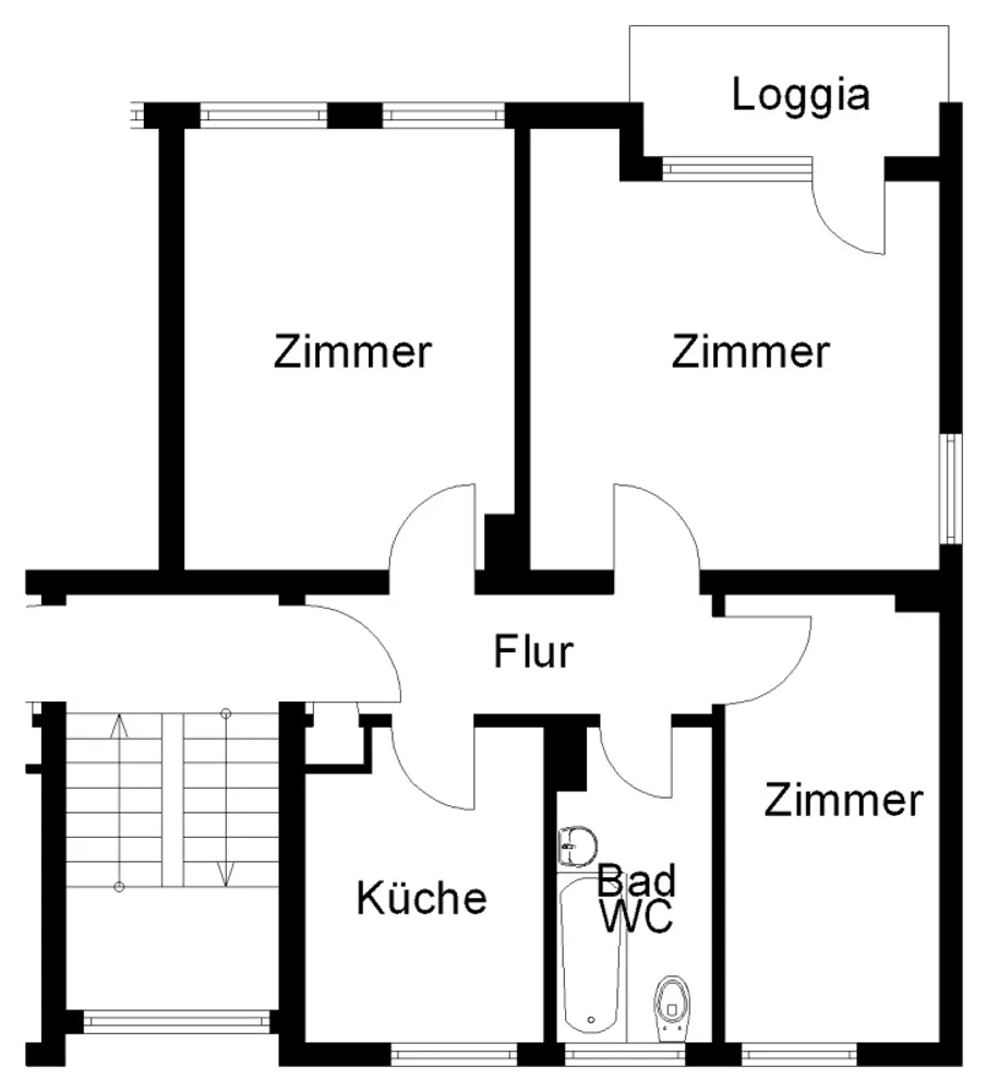 3 Zimmer Wohnung mit 60 m² in Osnabrück – Bild 2