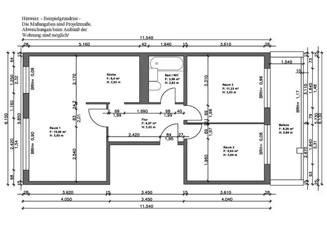 3 Zimmer Wohnung mit 60 m² in Halle (Saale) – Bild 6