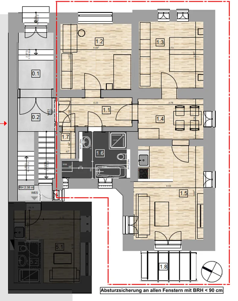 6 Zimmer Wohnung mit 146 m² in Weimar – Bild 2