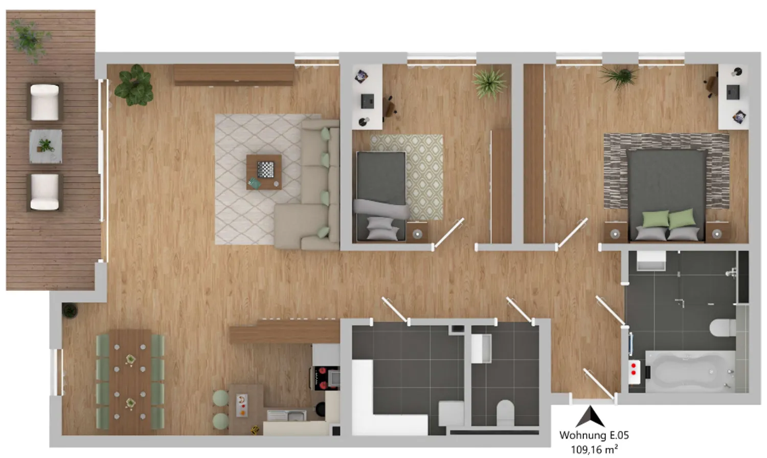 2 Zimmer Wohnung mit 62 m² in Viersen – Bild 1