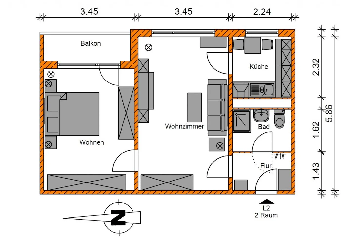 2 room apartment with 49 m² in Magdeburg – Photo 7