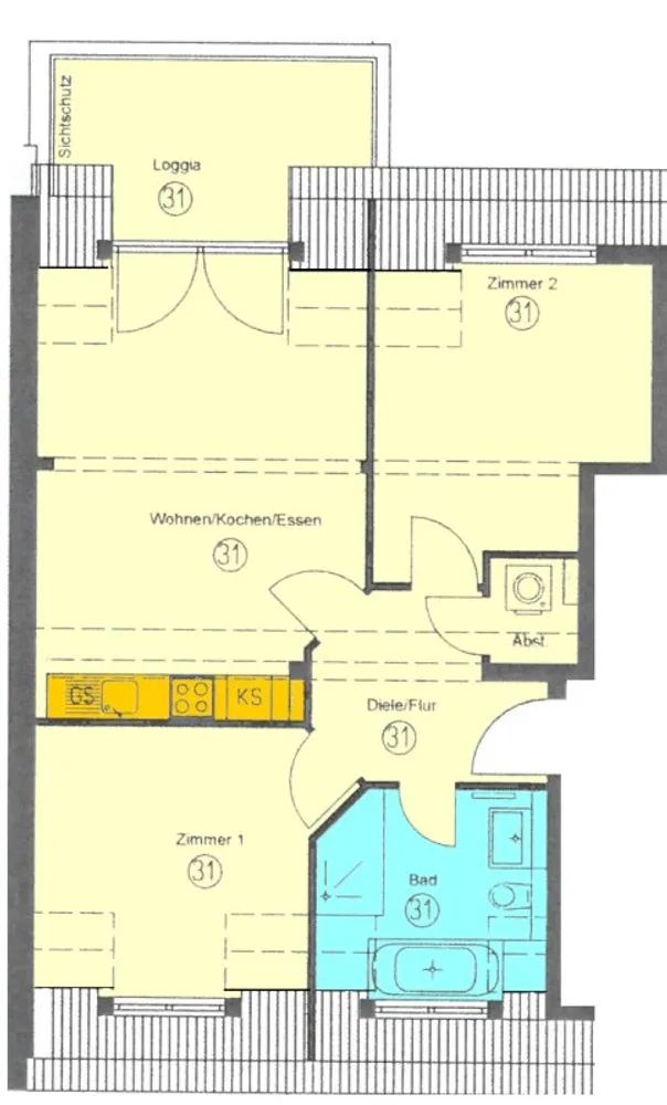 3 room apartment with 69 m² in Chemnitz – Photo 3