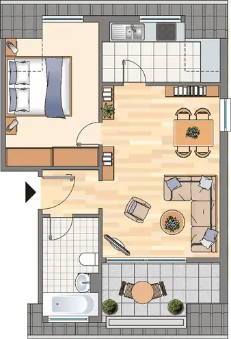 2 Zimmer Wohnung mit 46 m² in Dortmund – Bild 2