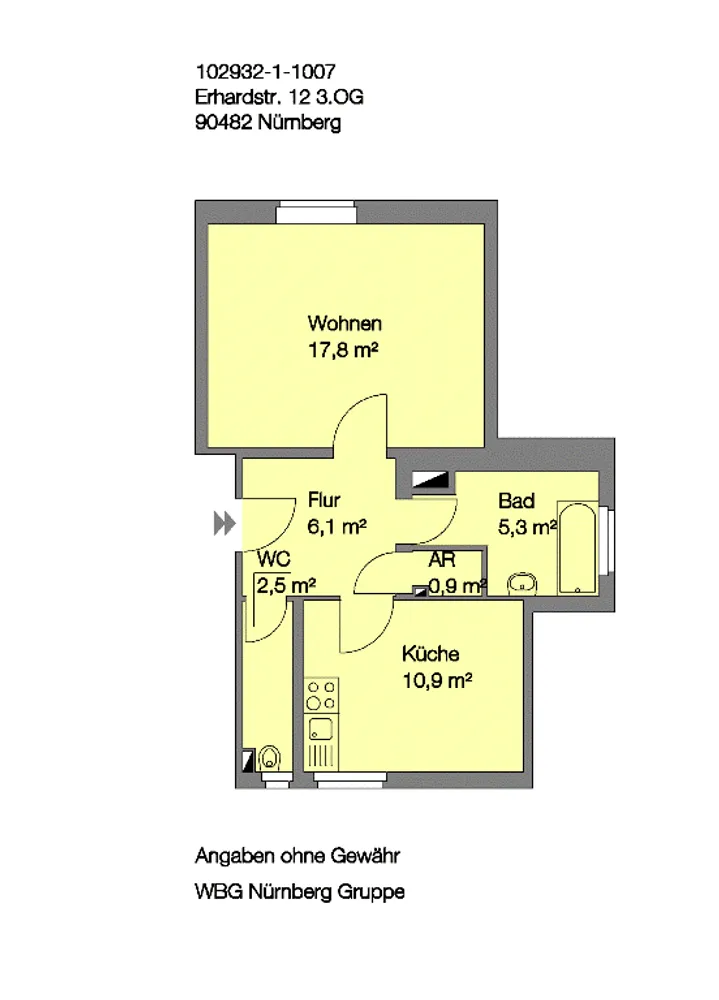 1 Zimmer Wohnung mit 43 m² in Nürnberg – Bild 12