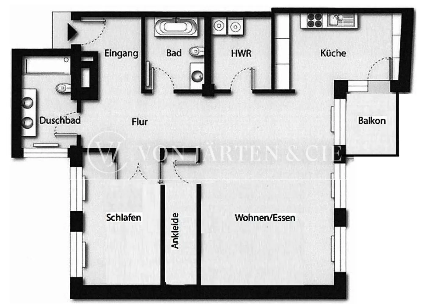 2 room apartment with 123 m² in Hamburg – Photo 3