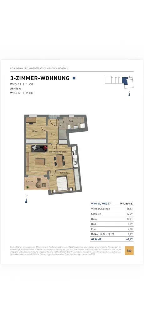 3 room apartment with 63 m² in Munich – Photo 10