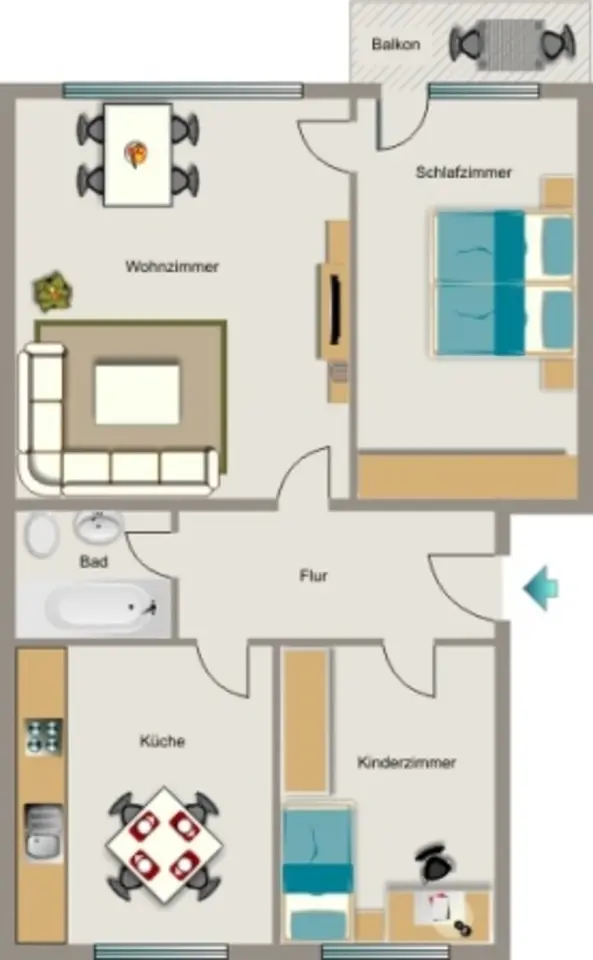 4 Zimmer Wohnung mit 59 m² in Marl – Bild 5