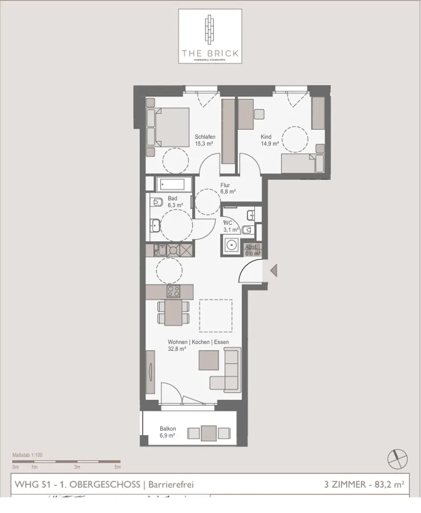 3 Zimmer Wohnung mit 83 m² in Hamburg – Bild 7
