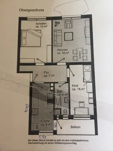 3 Zimmer Wohnung mit 65 m² in Hannover – Bild 3