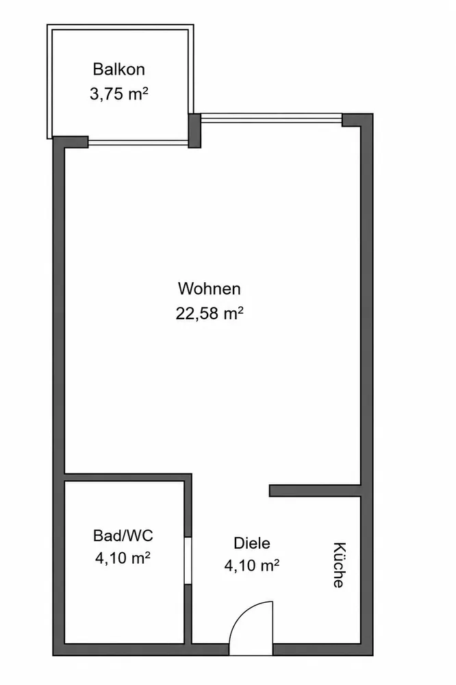 1 Zimmer Wohnung mit 33 m² in München – Bild 9