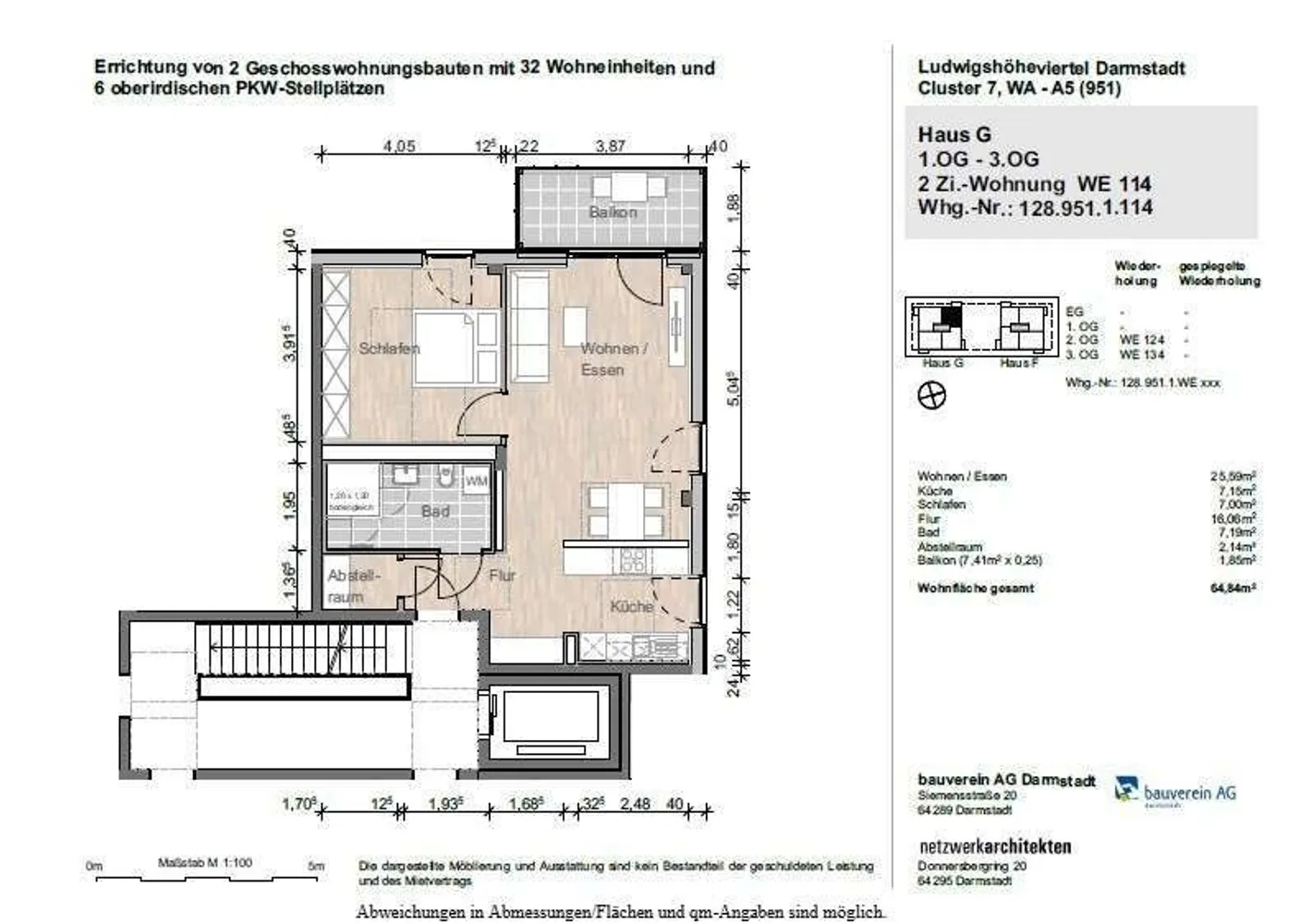 2 Zimmer Wohnung mit 67 m² in Darmstadt – Bild 12