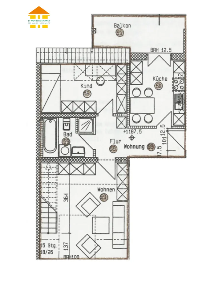 3 room apartment with 69 m² in Chemnitz – Photo 5