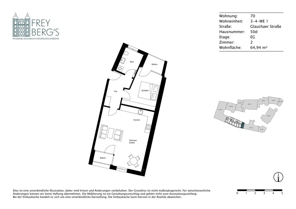 2 Zimmer Wohnung mit 65 m² in Halle (Saale) – Bild 10