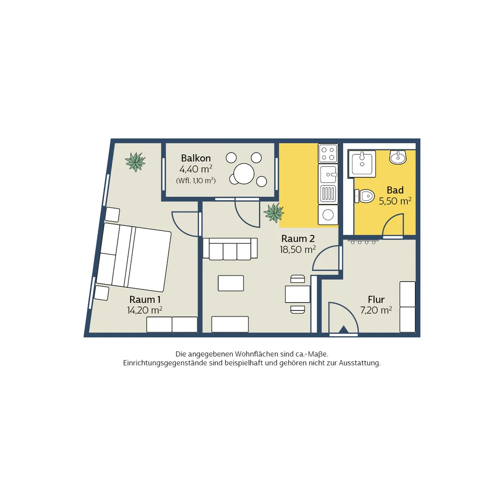 2 room apartment with 46 m² in Leipzig – Photo 5