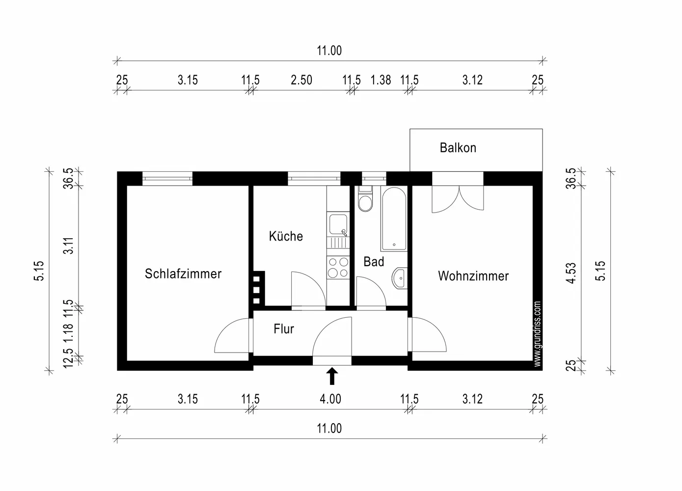 2 room apartment with 45 m² in Magdeburg – Photo 3
