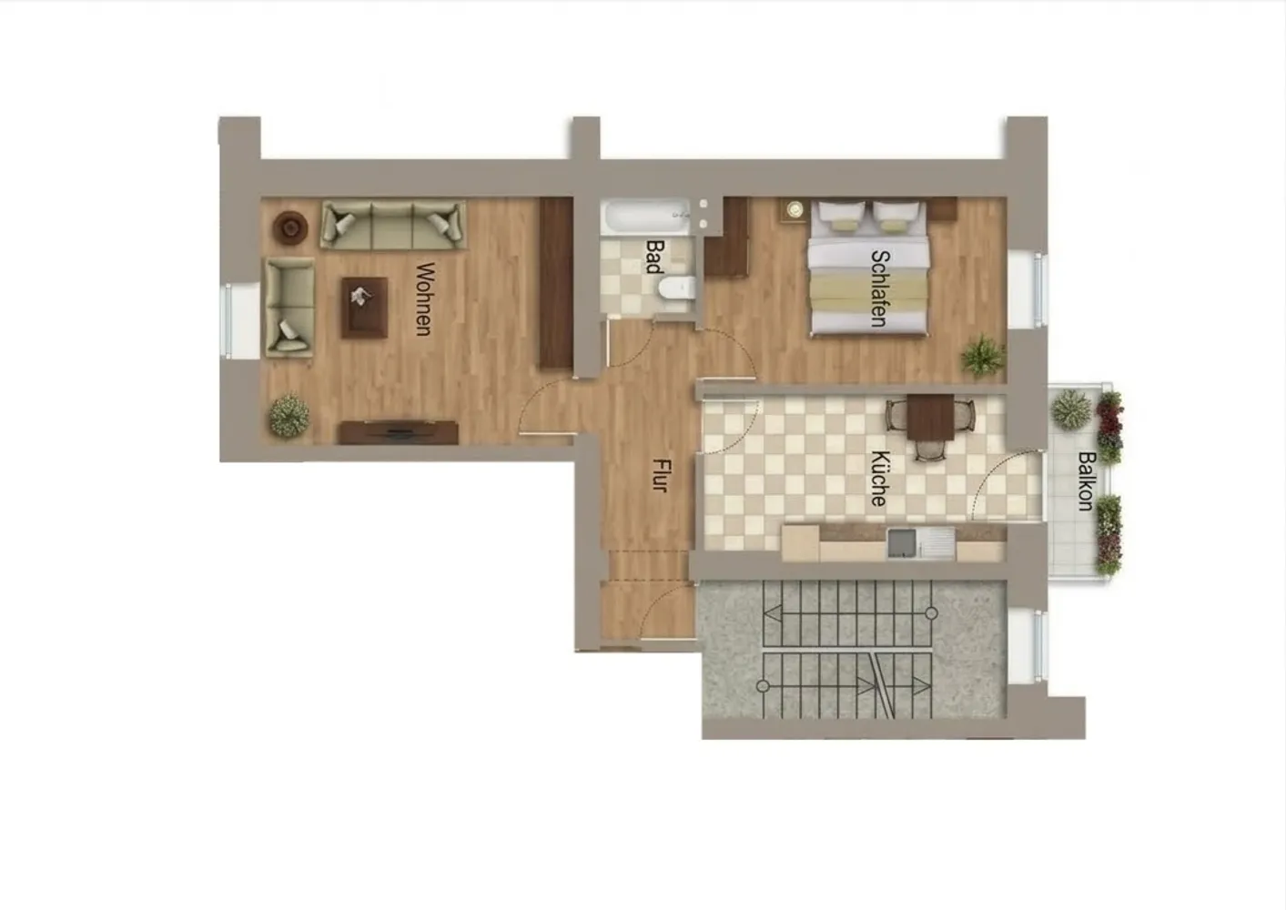 2 Zimmer Wohnung mit 60 m² in Düsseldorf – Bild 2