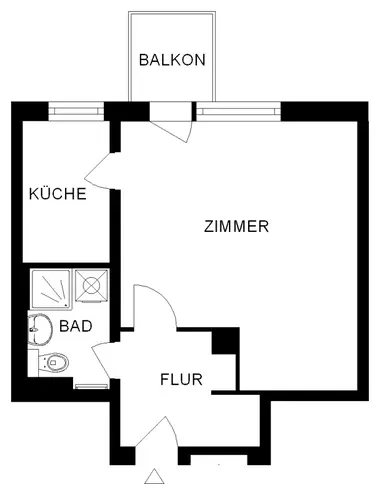 1 Zimmer Wohnung mit 34 m² in Nürnberg – Bild 2