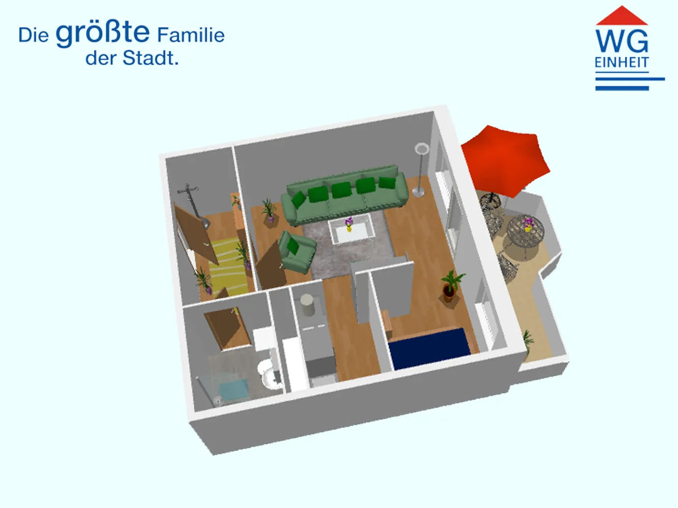 1 room apartment with 37 m² in Chemnitz – Photo 2