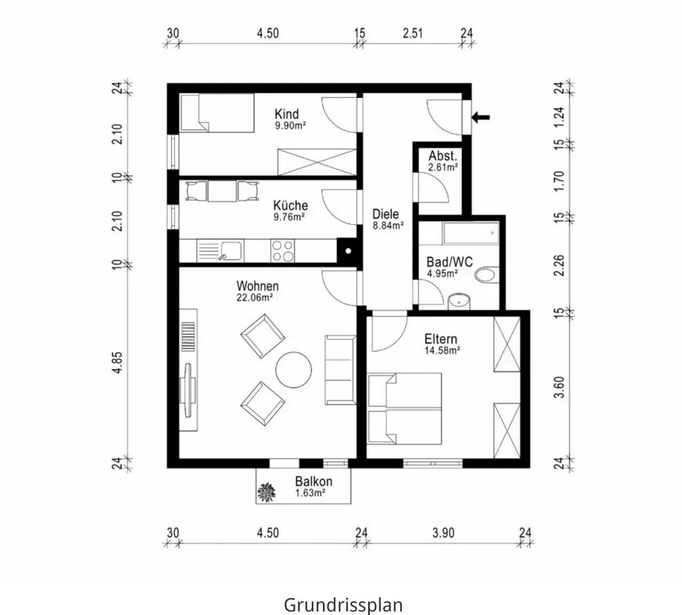 3 Zimmer Wohnung mit 72 m² in Kempten – Bild 5