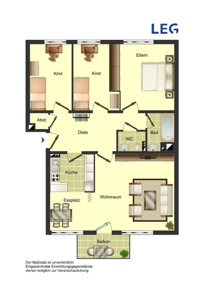 4 Zimmer Wohnung mit 84 m² in Minden – Bild 1