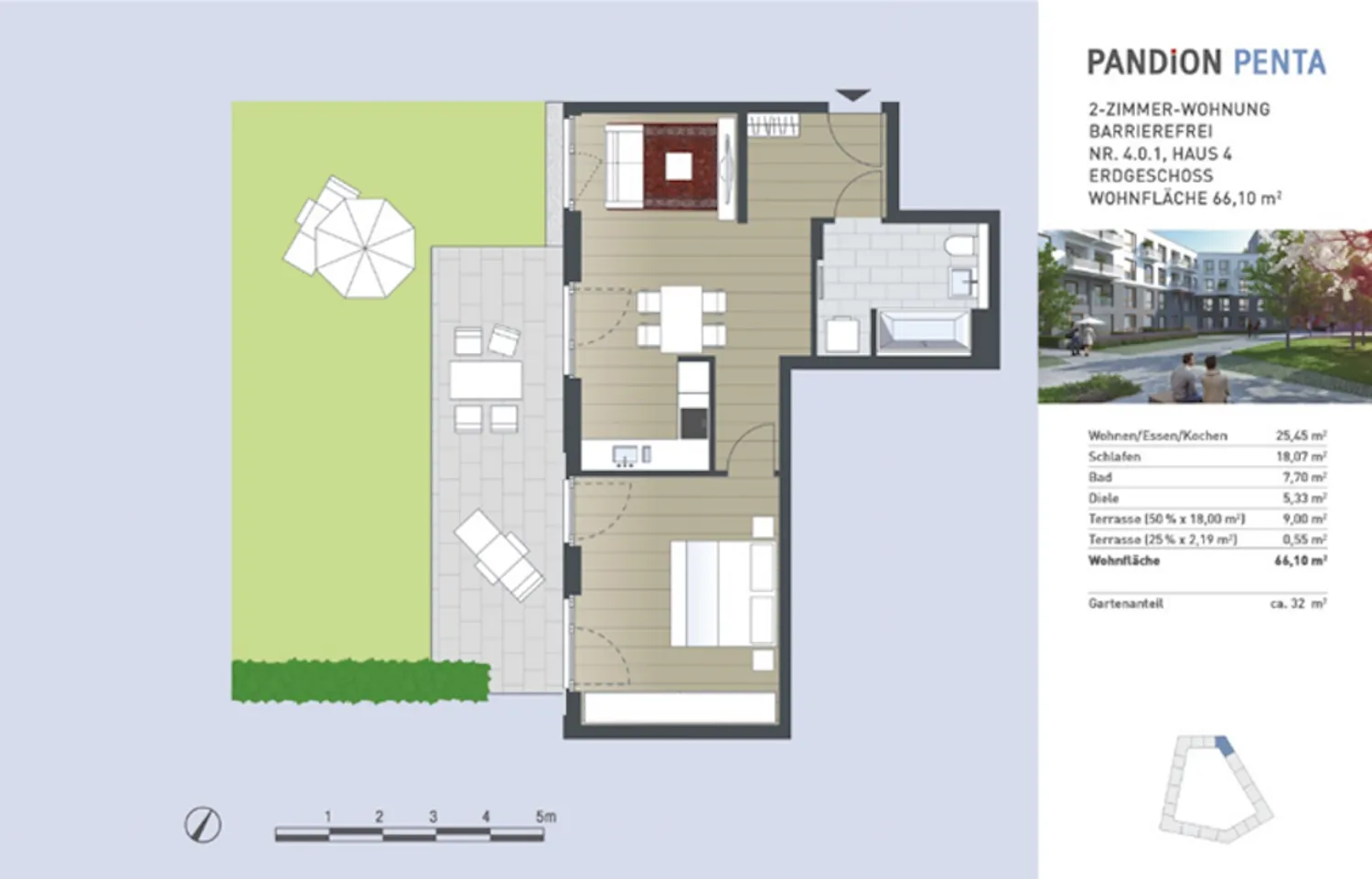2 room apartment with 66 m² in Munich – Photo 2