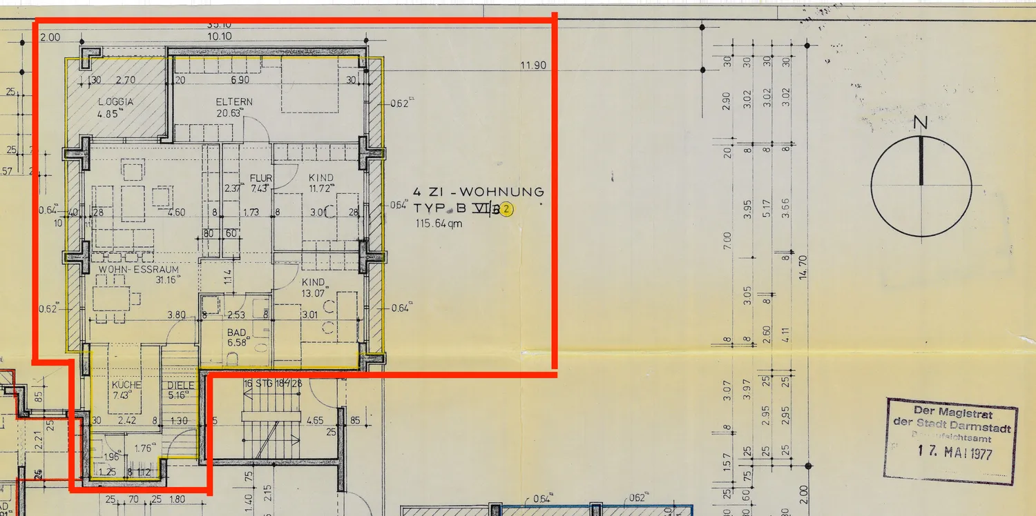 4 room apartment with 116 m² in Darmstadt – Photo 2