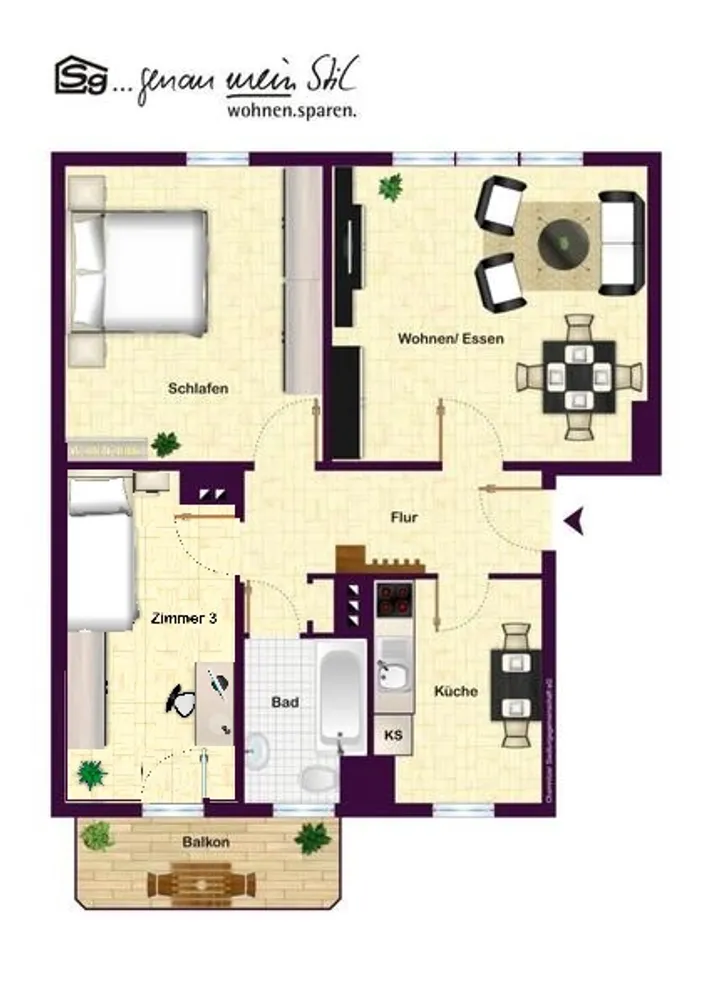 3 room apartment with 65 m² in Chemnitz – Photo 4