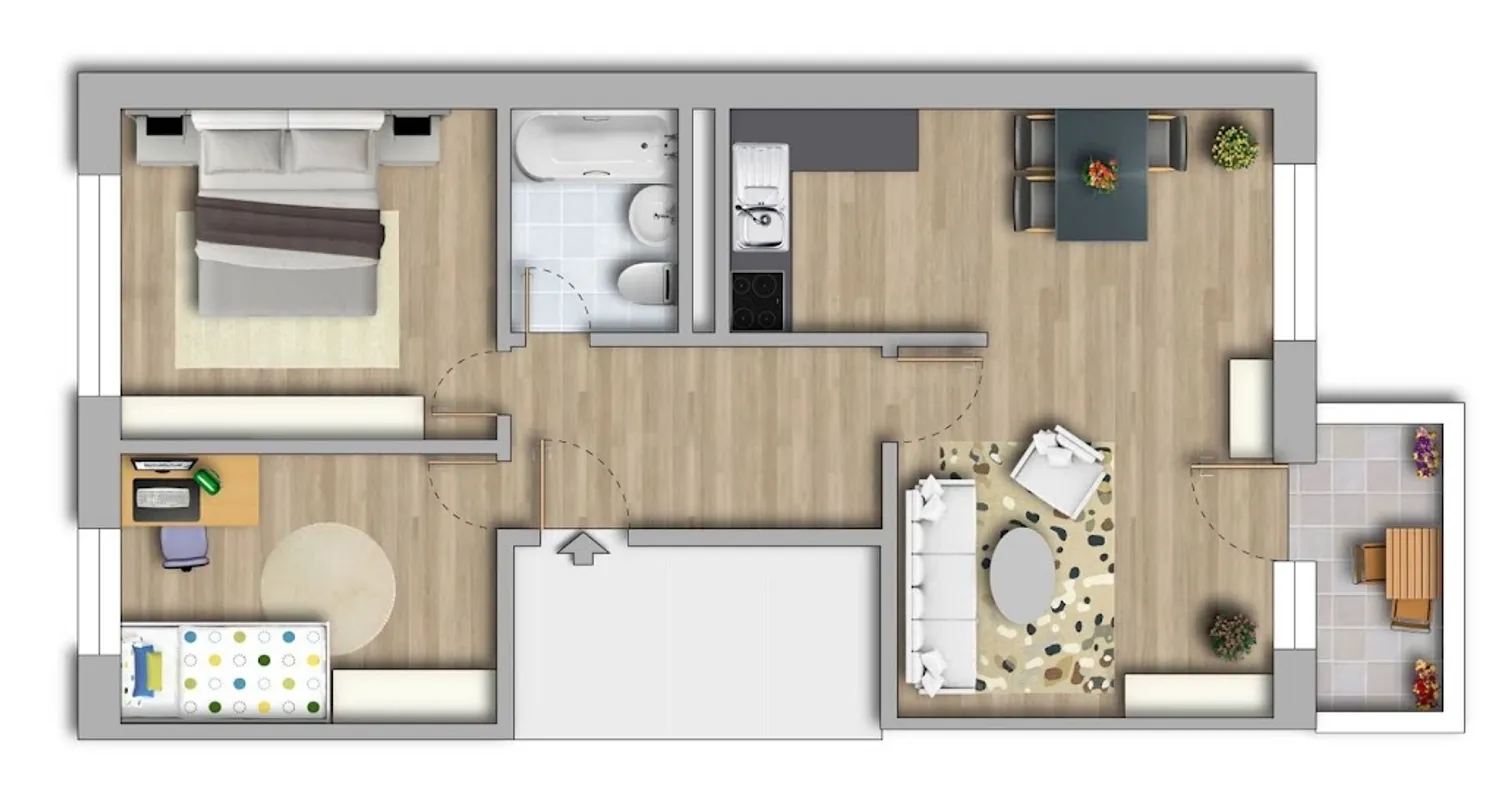 3 Zimmer Wohnung mit 59 m² in Magdeburg – Bild 11
