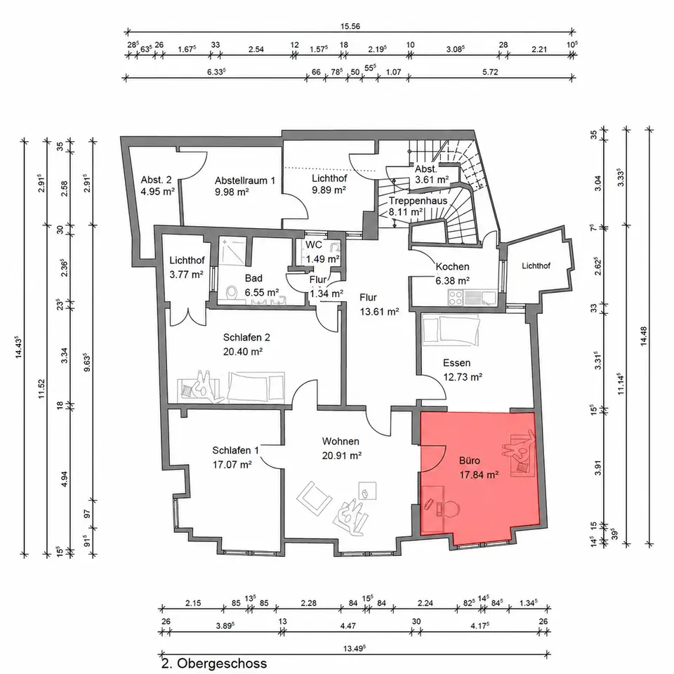 2 Zimmer Wohnung mit 18 m² in Siegen – Bild 8