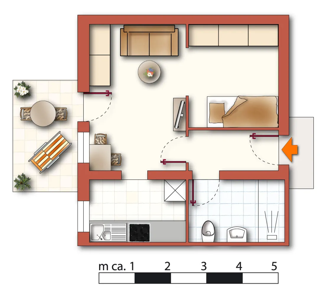 1 Zimmer Wohnung mit 30 m² in Wurzen – Bild 2