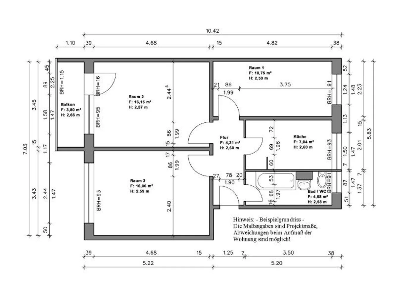 3 Zimmer Wohnung mit 61 m² in Halle (Saale) – Bild 7