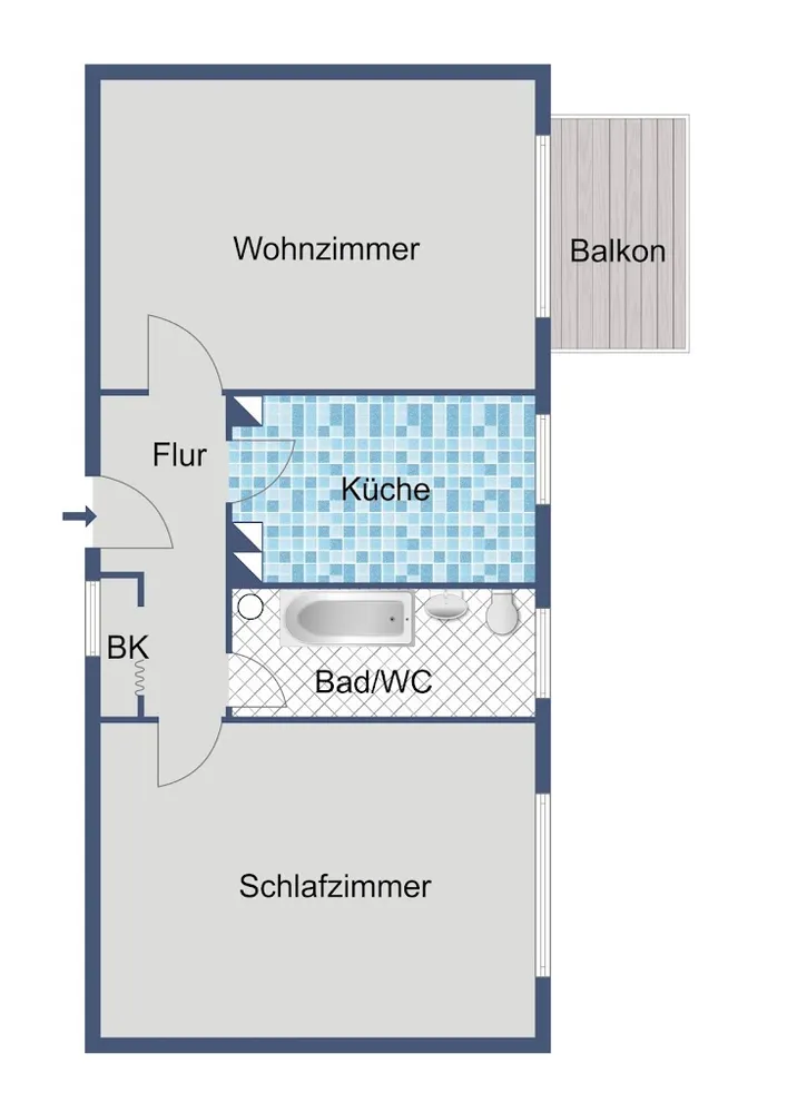 2 Zimmer Wohnung mit 47 m² in Frankfurt am Main – Bild 3