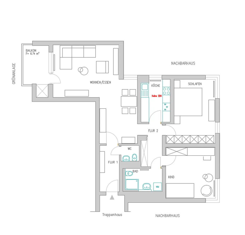 3 Zimmer Wohnung mit 90 m² in Pforzheim – Bild 2