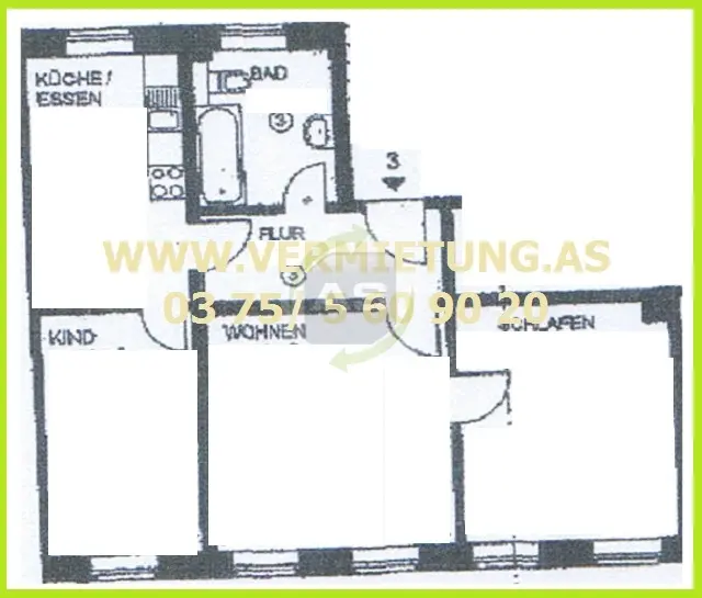3 Zimmer Wohnung mit 63 m² in Werdau – Bild 5