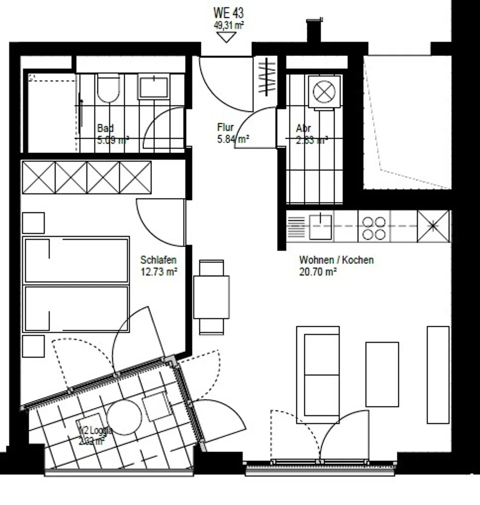 2 Zimmer Wohnung mit 50 m² in Leipzig – Bild 10