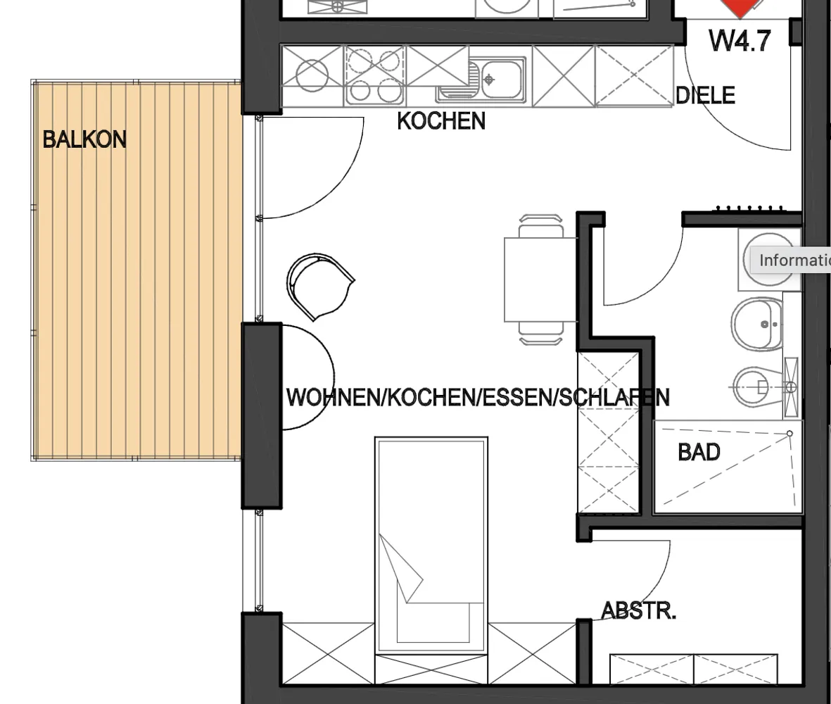 1 Zimmer Wohnung mit 34 m² in Marburg – Bild 12