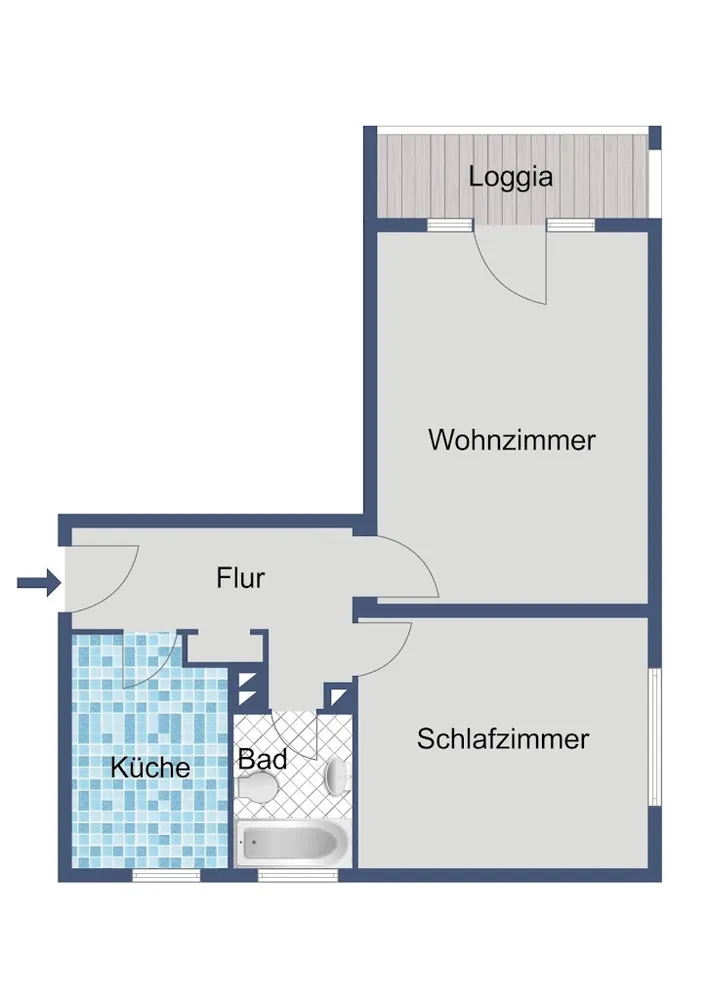 2 Zimmer Wohnung mit 50 m² in Rüsselsheim am Main – Bild 2