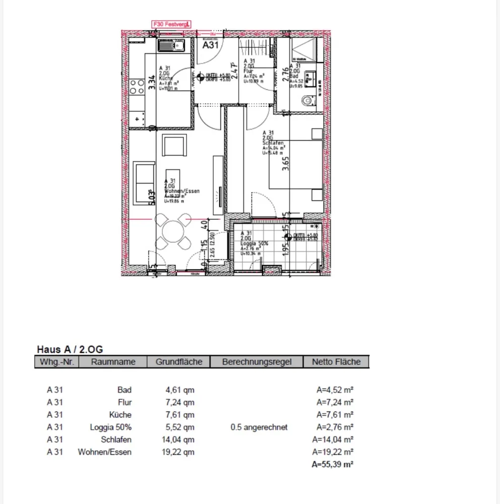 2 room apartment with 55 m² in Karlsruhe – Photo 3