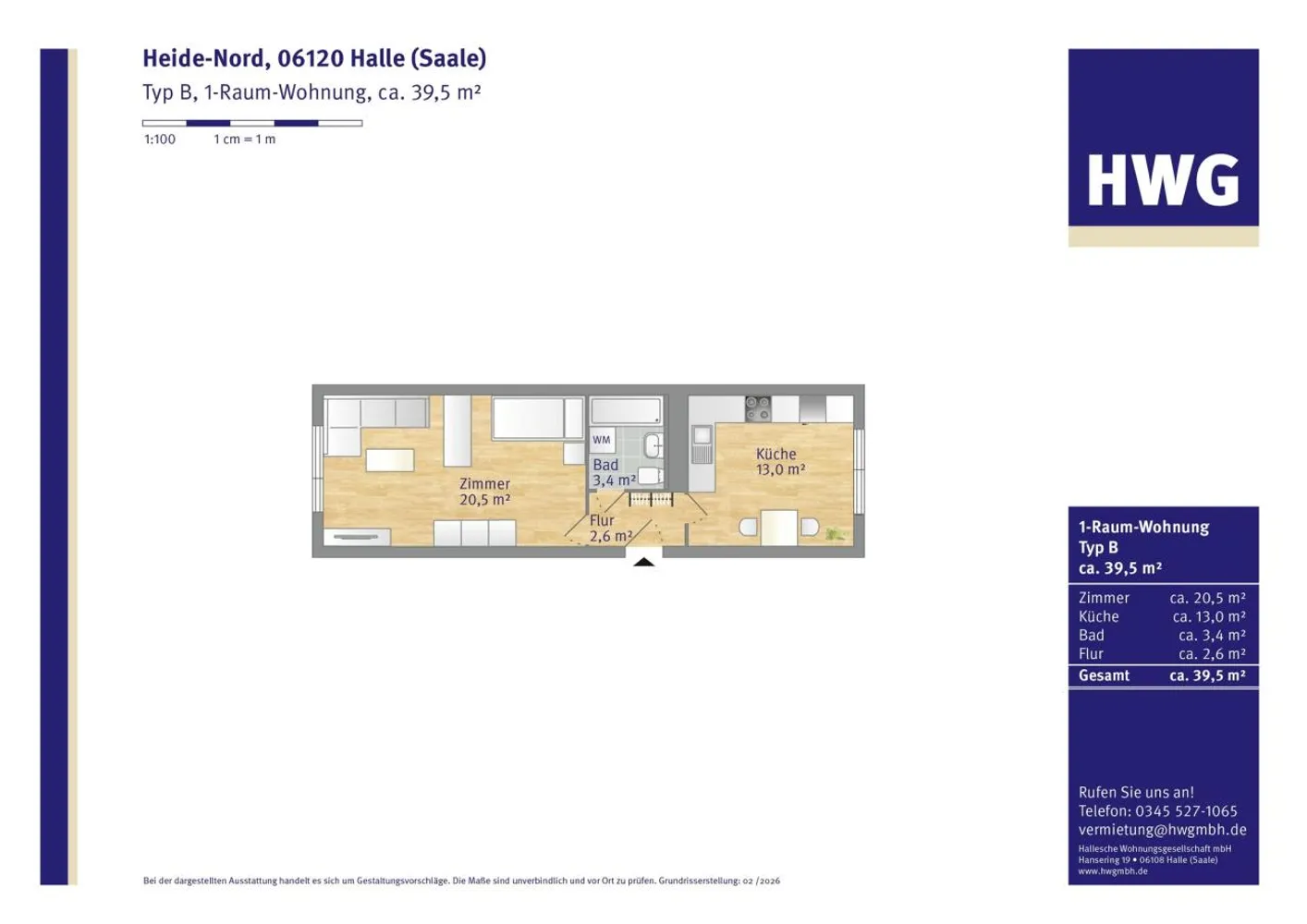 1 Zimmer Wohnung mit 38 m² in Halle (Saale) – Bild 5
