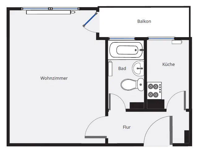 1 Zimmer Wohnung mit 31 m² in Nürnberg – Bild 8