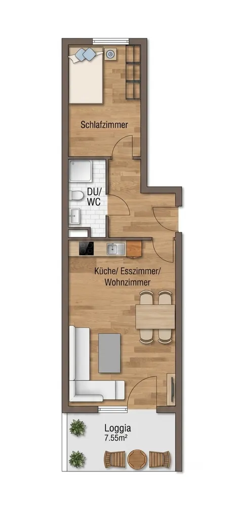 2 Zimmer Wohnung mit 42 m² in Mannheim – Bild 3