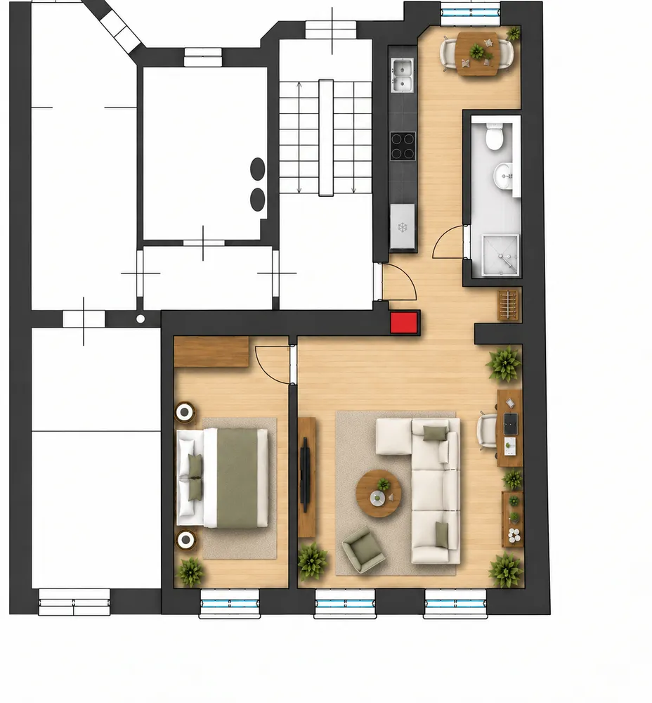2 Zimmer Wohnung mit 55 m² in Düsseldorf – Bild 4