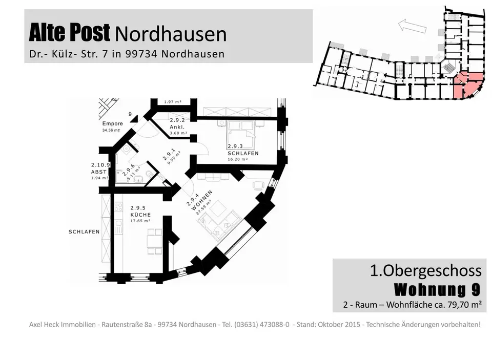 2 Zimmer Wohnung mit 80 m² in Nordhausen – Bild 4