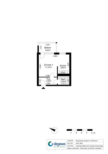 1 Zimmer Wohnung mit 34 m² in Berlin – Bild 9
