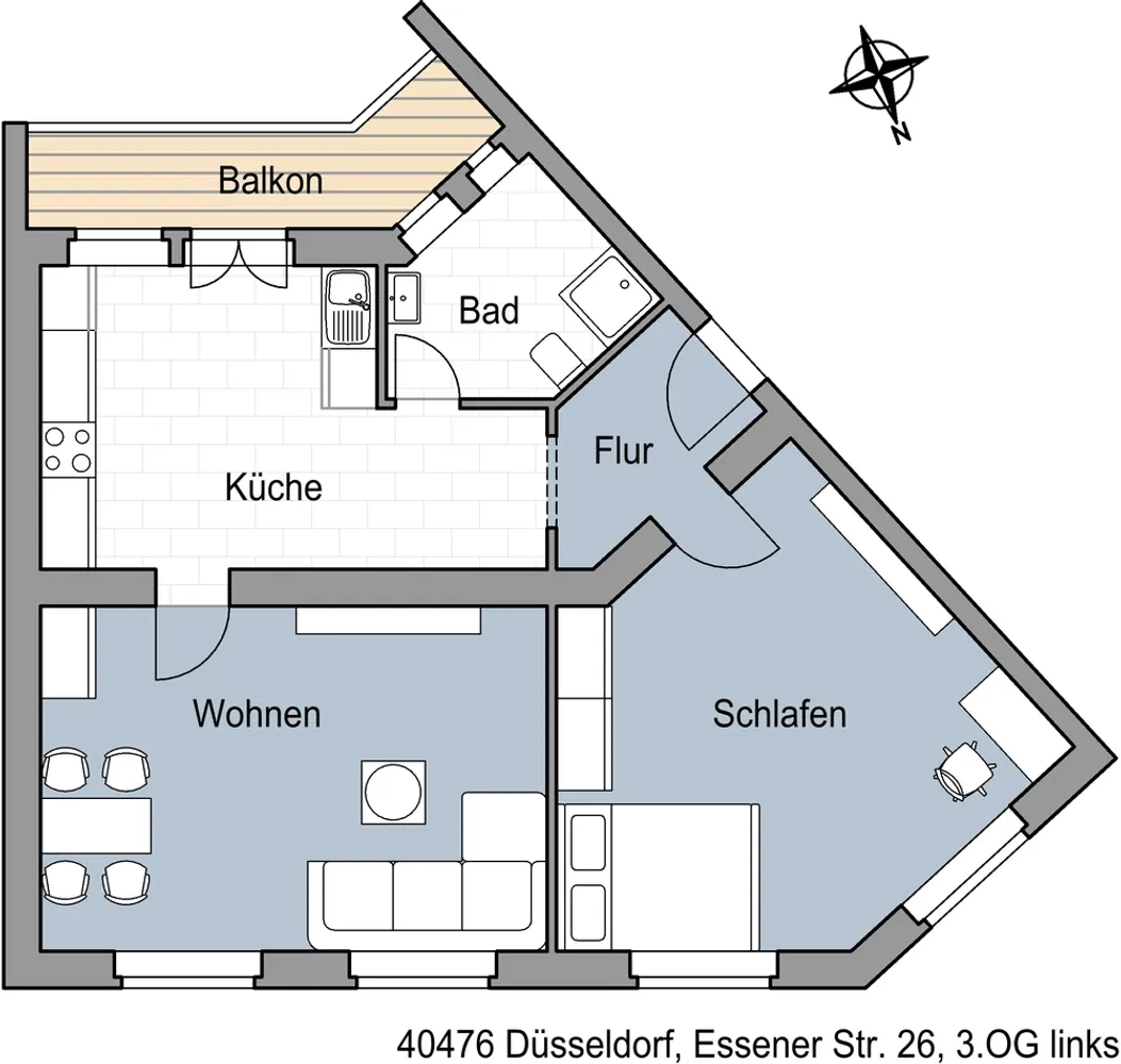 2 Zimmer Wohnung mit 71 m² in Düsseldorf – Bild 12
