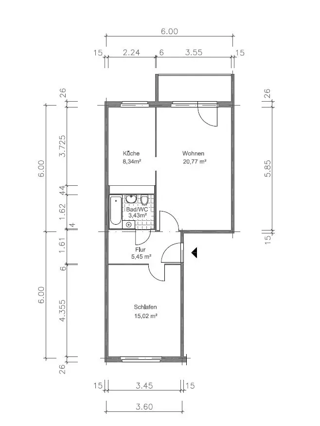 2 room apartment with 55 m² in Gera – Photo 4
