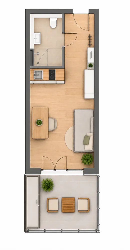 1 Zimmer Wohnung mit 26 m² in Regensburg – Bild 5